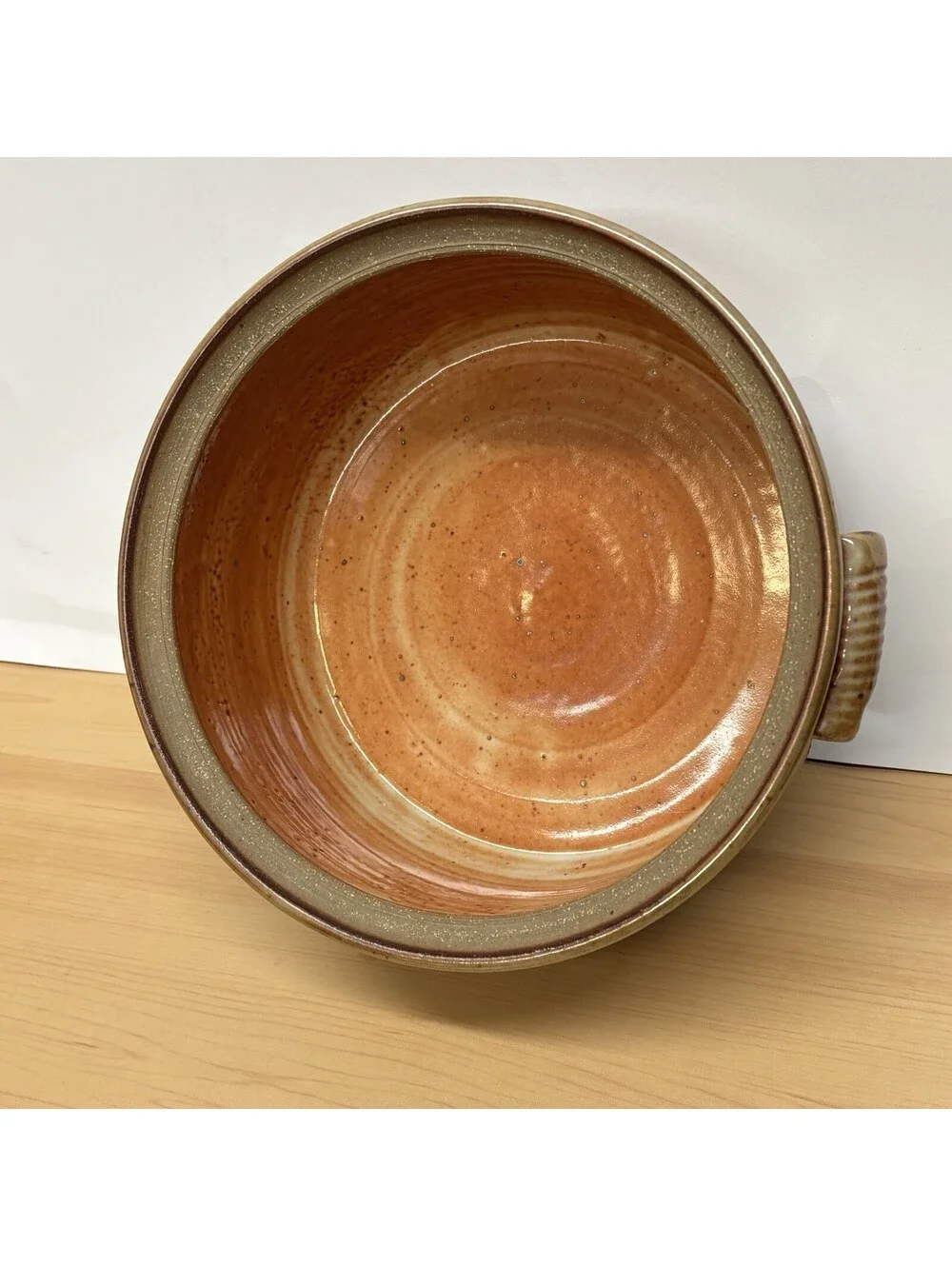 Vintage Studio Pottery Lidded Casserole Artist Signed Stoneware MCM